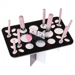 Suport pentru pensule de make-up 26 lacasuri Negru LCN01